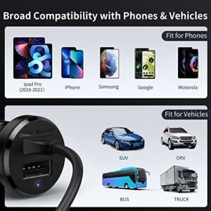 iPhone Car Charger - UNBREAKcable [Apple MFI C89 Certified] 24W Fast Car Phone Charger Cigarette Lighter Adapter with Coiled Lightning Cable for iPhone 14 13 12 11 Pro Max Mini SE Xs XR X 8 Plus iPad