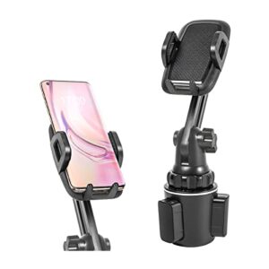 aukepo cup phone holder for car, universal adjustable long neck car cup holder, cell phone holder car mount for trucks, suvs, no shaking automobile cradle for iphone, samsung and smart phone