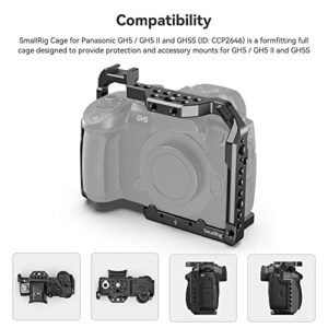 (New Version) SMALLRIG GH5 GH5 II GH5S Camera Cage with Built-in Cold Shoe and NATO Rail for Panasonic GH5 II/ GH5 / GH5S - CCP2646