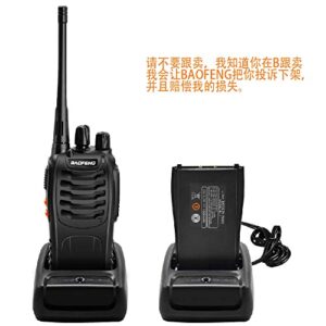 BAOFENG BF-888S Two Way Radio Long Range 16 CH Baofeng Radio and Tenway Covert Air Acoustic Tube Earpiece (Pack of 10)