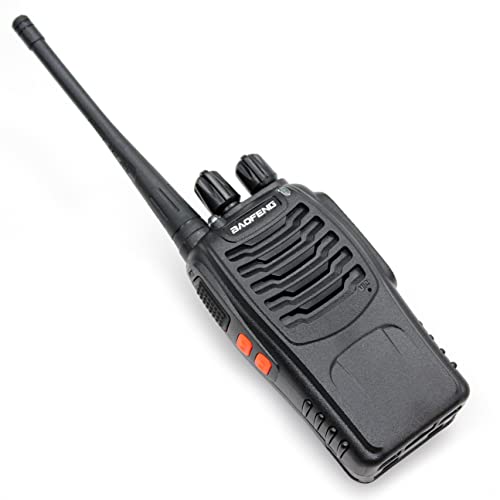 BAOFENG BF-888S Two Way Radio Long Range 16 CH Baofeng Radio and Tenway Covert Air Acoustic Tube Earpiece (Pack of 10)