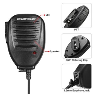 BAOFENG Waterproof Speaker Two Way Radio Microphone Ham Radio Handheld Remote Shoulder Mic UV-9R UV-9R Plus MK1 UV-9R PRO UV-9G GT-3WP BF-T57 BF-9700 UV-82WP(T-56)