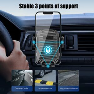 Wustentre Suction Cup Car Phone Holder Mount, Phone Mount for Car Windshield Dashboard Window, 2 in 1 Air Vent Suction Cup Phone Holder for iPhone 14 Pro Max/Pro/Plus, Galaxy Z Fold 4/Flip 4/S22 Ultra