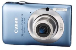 canon powershot sd1300is 12.1 mp digital camera with 4x wide angle optical image stabilized zoom and 2.7-inch lcd (blue) (old model)