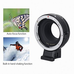 Commlite CM-EF-EOS M Auto-Focus Lens Mount Adapter for EF/EF-S Lens to Canon EOS M (EF-M Mount) Mirrorless Camera Lens Converter Ring for Canon EOS M1 M2 M3 M5 M6 M10 M50 M100