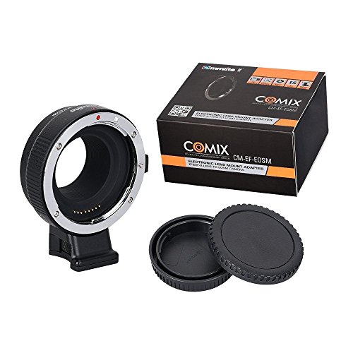 Commlite CM-EF-EOS M Auto-Focus Lens Mount Adapter for EF/EF-S Lens to Canon EOS M (EF-M Mount) Mirrorless Camera Lens Converter Ring for Canon EOS M1 M2 M3 M5 M6 M10 M50 M100
