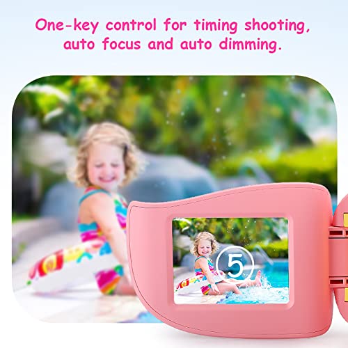 KOSDFOGE A100 12MP Mini Cute Digital Video Camera DV Toy with 2.0in Screen for Children Kids(Pink)