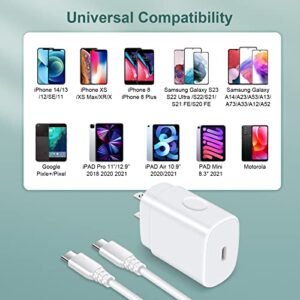 25W Samsung USB-C Super Fast Charger Type C Wall Charger Block with 9FT Android Phone Charger Cable for Samsung Galaxy A54/S23 Ultra/S23/A14/A34/A23/A13/S22/S21 FE/A53/A04s/Z Fold 4,Google Pixel 7 Pro