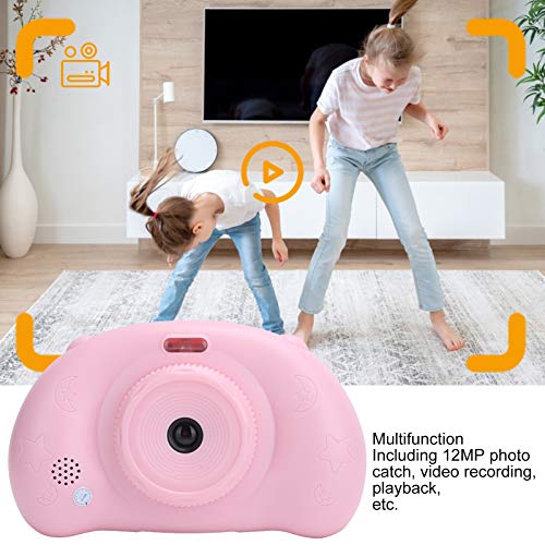 Children Camera, Simple and Smooth LCD Kid Camera Multi‑Function for Children for Catching(Pink)