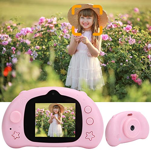 Children Camera, Simple and Smooth LCD Kid Camera Multi‑Function for Children for Catching(Pink)