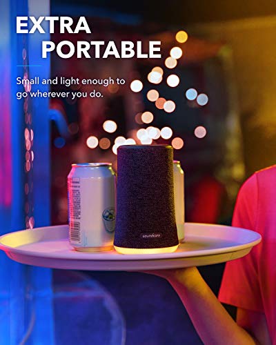 Soundcore Flare Mini Bluetooth Speaker, Outdoor Bluetooth Speaker, IPX7 Waterproof for Outdoor Parties, LED Light Show with 360° Sound and BassUp Technology