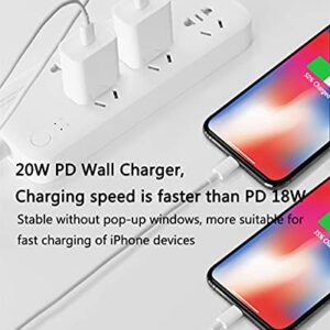 iPhone 14 13 12 11 Fast Charger [Apple MFi Certified], 2 Pack 20W PD USB C Wall Charger Block with 6TF Type C to Lightning Cable Compatible with iPhone 14Pro Max/13Pro Max/12/11Pro/ XS/XR/iPad