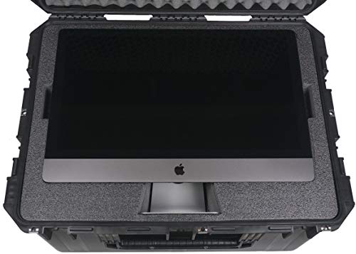 Case Club Case fits 27" iMac or 27" iMac Pro in Heavy Duty Airline Approved Shipping Case - Also Fits Apple Magic Keyboard, Magic Mouse & Accessories- Compact, Wheeled, Lockable, Waterproof, Hard Shell Travel Case