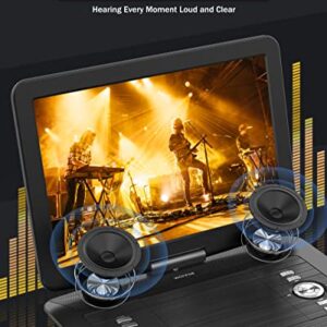 WONNIE 17.9’’ Large Portable DVD/CD Player with 6 Hrs 5000mAH Rechargeable Battery, 15.4‘’ Swivel Screen，1366x768 HD LCD TFT, Regions Free, Support USB/SD Card/ Sync TV , High Volume Speaker