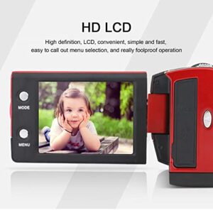 2022 New16 Megapixel Digital HD Video Camera 1080P Home Portable Photo Self-Timer Video Recorder 16 Times Digital Zoom Electronic Anti-Shake Flip HD Screen,Gfits for Kids (Red)