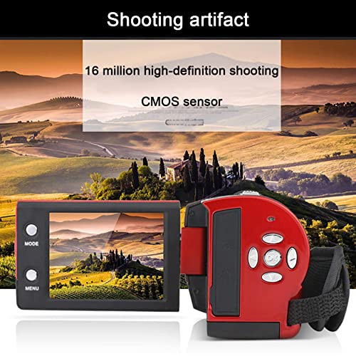 2022 New16 Megapixel Digital HD Video Camera 1080P Home Portable Photo Self-Timer Video Recorder 16 Times Digital Zoom Electronic Anti-Shake Flip HD Screen,Gfits for Kids (Red)