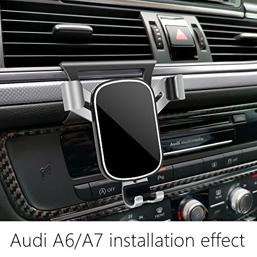 musttrue LUNQIN Car Phone Holder for 2012-2018 Audi A6 S6 A7 S7 RS6 RS7 Allroad Auto Accessories Navigation Bracket Interior Decoration Mobile Cell Mirror Phone Mount