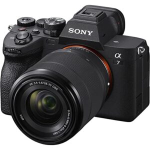 Sony Alpha a7 IV Mirrorless Digital Camera with FE 28-70mm f/3.5-5.6 OSS Lens Bundle with 128GB Card, Shoulder Bag, Battery, Smart Charger, Wrist Strap, Shotgun Microphone and Accessories