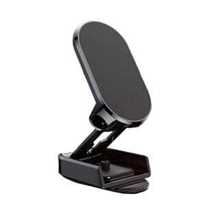2023 new alloy folding magnetic car phone holder, magnetic 360° car phone holder stand dashboard folding bracket universal (black)