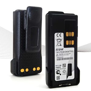 elxjar (2-pack) 7.4v 2600mah pmnn4409ar replacement two-way radio battery for motorola xpr7350 xpr7580 xpr7550 xpr3300 apx4000 apx1000 xpr3300 xpr3500 xpr7550 xpr7580 xpr7350 dp4400 pmnn4448