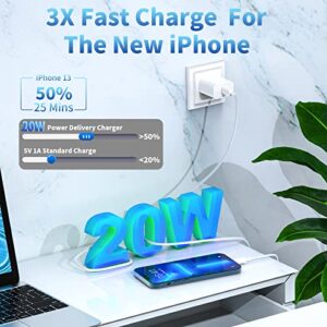 Braveridge iPhone Fast Car Charger, [Apple MFi Certified] 48W Dual USB-C PD/QC 3.0 Power Car Charger with 2 Pack Lightning Cord + 20W iPhone Charger Quick Charging for iPhone 14/13/12/11/XS/XR/SE/iPad