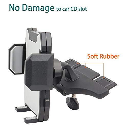 Kolasels Universal CD Slot Phone Mount, Car Cell Phone Holder with One Hand Operation Design for iPhone 11/Xs/Xr/X/8 Plus/8/7/6, Samsung Note 10+/10/9/8/7, HTC, LG and More 3.5-6.5 inch Cell Phones
