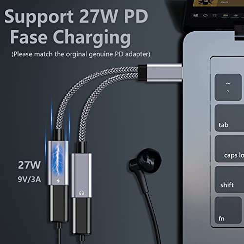 USB C Splitter, USB C Headphone and Charger Adapter Dual USB C Audio and Charger Adapter Support for Pixel2XL/3XL/4XL/5,Galaxy S20/S20+/S21,Note10/ Note20/ Note20Ultra (Not fit Moto &Oneplus