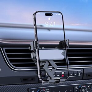 auspymia car cell phone holder for air vent clip, universal gravity mobile phone mount, hands free cute auto car phone holder compatible for iphone and android