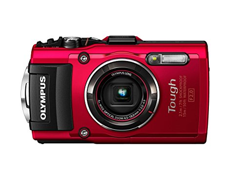 Olympus TG-4 16 MP Waterproof Digital Camera with 3-Inch LCD (Red)