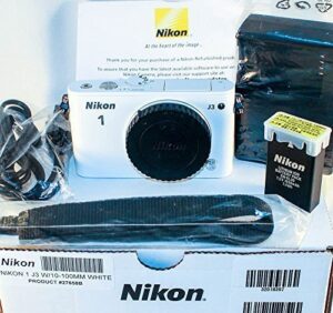 nikon 1 j3 14.2 mp hd digital camera body only (white) (certified refurbished)