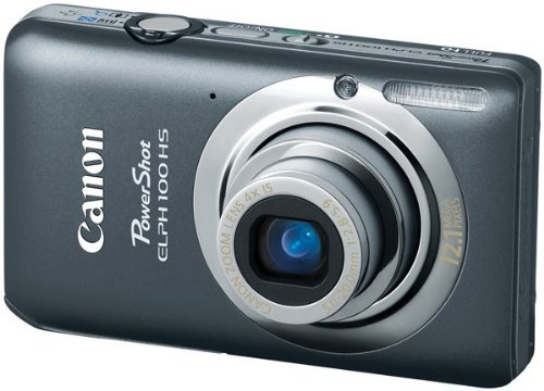 Canon PowerShot ELPH 100 HS 12.1 MP CMOS Digital Camera with 4X Optical Zoom (Grey) (OLD MODEL)