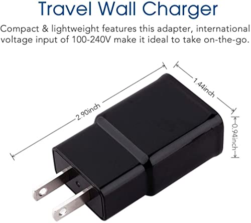 Fast Rapid Charging Block for Samsung Android Wall Charger Plug Adapter USB Compatible with Samsung Galaxy S22/ S21/ S20/ S10/ S10e/ S9 Plus/ S8 / Note 10/ Note 9/ Note 8/ LG G5 G6 G7 3Pack