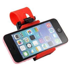 MMOBIEL Universal Portable Steering Wheel Phone Holder Mount Clip Hands Free Compatible with iPhone 12 (Pro)/11/11 Pro (Max) /X/XR/XS (Max)/8(+)/7(+) Samsung S21/S20/S10/Note 10