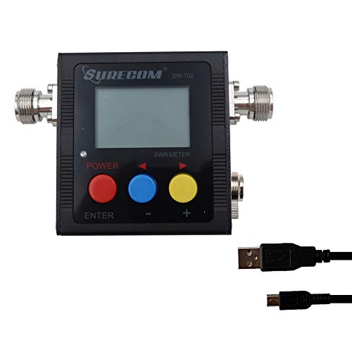 Gam3Gear Surecom SW-102S SO239 Connector Digital VHF UHF 125-525Mhz Power & SWR Meter