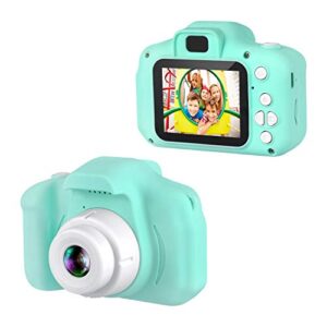 dartwood 1080p digital camera for kids with 2.0” color display screen & micro-sd card slot for children – 32gb sd card included (green)