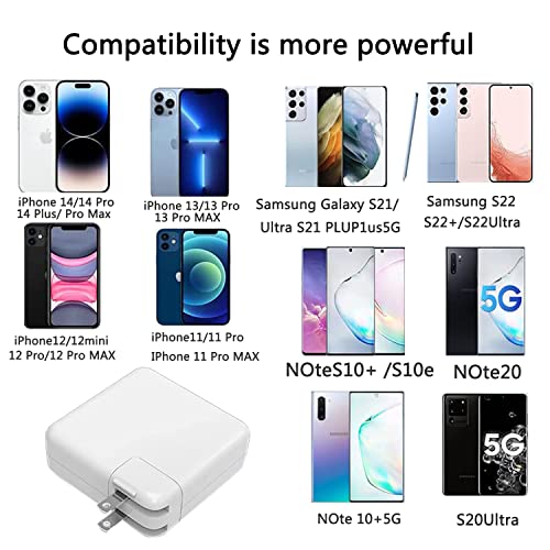 iPhone Fast Charger [MFi Certified] 35w Dual USB C Charger Apple Power Adapter Foldable Apple Charging Block for iPhone 14/14 Pro Max/13/13 Mini/13 Pro Max/12/11/ Samsung Galaxy S22 Ultra/Note 10