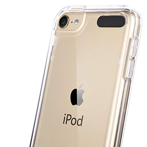 ULAK Compatible with iPod Touch 7 Case Clear, iPod Touch 6 Touch 5 Case with 2 Screen Protectors, [Anti-Yellowing] Slim Soft TPU Bumper Hard Cover for iPod Touch 5th /6th /7th Generation, Clear