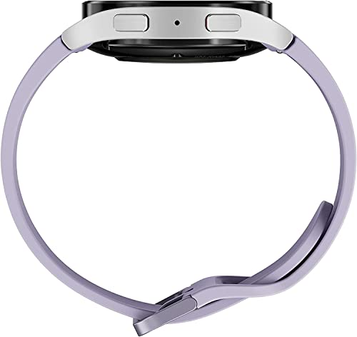 Samsung Galaxy Watch 5 [2022] Latin Specs Bluetooth Aluminum Case BioActive Sensor Sleep Tracking Heart (40mm, Silver / Violet + 15W Wall Charger)