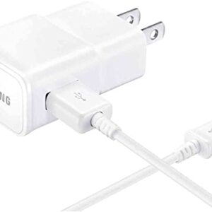 Samsung Galaxy Tab E 9.6 Adaptive Fast Charger Micro USB 2.0 Cable Kit! [1 Wall Charger + 5 FT Micro USB Cable] Adaptive Fast Charging uses Dual voltages for up to 50% Faster Charging! Bulk Packaging