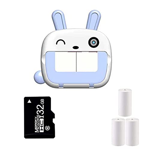 Damian-Sewing Kids Instant Camera Video Selfie Photo Shooting Digital Camera Kids Camera for Girls,Toddler Camera Kids Digital Video Camera 1080P Toys Gifts Birthday Rechargable (Color : Blue)