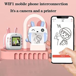 Damian-Sewing Kids Instant Camera Video Selfie Photo Shooting Digital Camera Kids Camera for Girls,Toddler Camera Kids Digital Video Camera 1080P Toys Gifts Birthday Rechargable (Color : Blue)