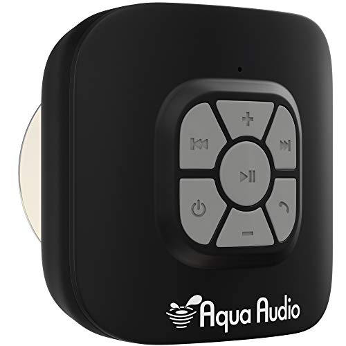 AquaAudio QZ-2Q0H-R3GO Cube Waterproof Bluetooth Wireless Speaker with Suction Cup and Built-in Mic for All Bluetooth Media Devices (Black)