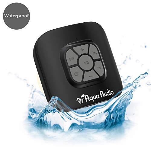 AquaAudio QZ-2Q0H-R3GO Cube Waterproof Bluetooth Wireless Speaker with Suction Cup and Built-in Mic for All Bluetooth Media Devices (Black)