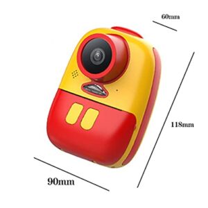 Damian-Sewing Kids Instant Print Camera Kids Camera with 2”HD Large Screen, Zero Ink Digital Camera with Thermal Printing Paper and Cartoon Stickers, Children Toy Camera (Color : Red)