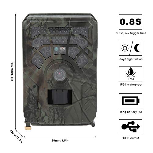 AOER High Definition Hunting Camera, PR300C Can Be Fixed to The Trunk by Fixing Strap It Infrared Camera for Outdoor