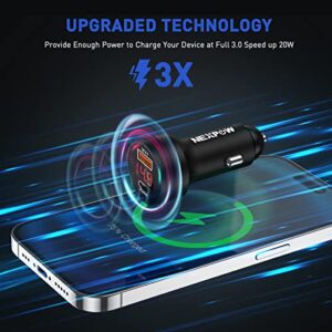 NEXPOW 38W USB C Car Charger, Fast USB Car Charger Adapter PD 20W or QC3.0 Compatible with NEXPOW Jump Starter