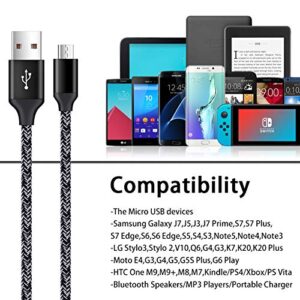 Android Charger for Samsung Galaxy J7 Prime/Crown/Star/Sky Pro/Pro/Perx,J3 Orbit,J2,J7 V,J6 Plus,J5,J4 Core,S7 S6 S5 A10 A6 Note 5 4,LG K40 K30 K20, Phone Wall Charger + Fast Charging Micro USB Cable