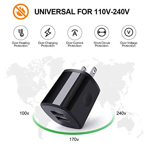 Android Charger for Samsung Galaxy J7 Prime/Crown/Star/Sky Pro/Pro/Perx,J3 Orbit,J2,J7 V,J6 Plus,J5,J4 Core,S7 S6 S5 A10 A6 Note 5 4,LG K40 K30 K20, Phone Wall Charger + Fast Charging Micro USB Cable