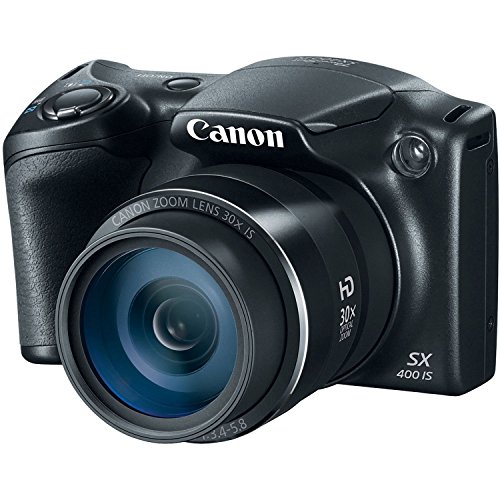 Canon PowerShot SX400 Digital Camera with 30x Optical Zoom (Black) (Discontinued by Manufacturer) (Renewed)