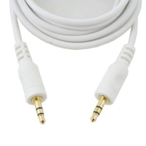 Wideskall® 20 Feet 3.5mm Gold Plated Male to Male Aux Stereo Audio Cable (White)